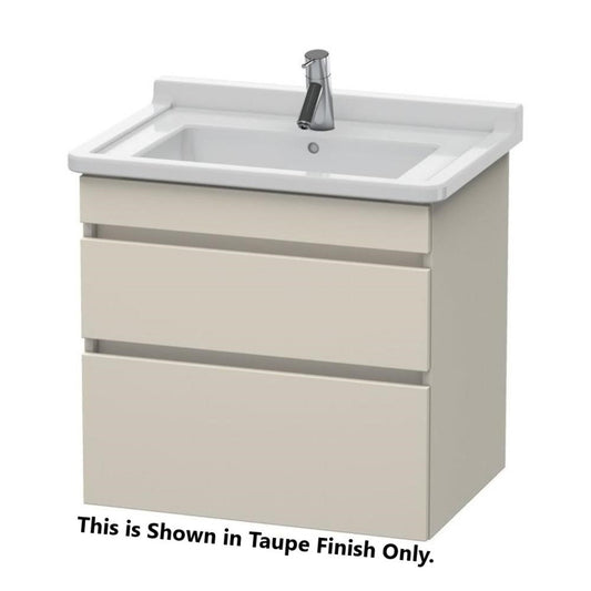 Duravit DuraStyle 26" x 24" x 18" Two Drawer Wall-Mount Vanity Unit in Taupe and White (DS648709118)