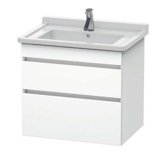 Duravit DuraStyle 26" x 24" x 18" Two Drawer Wall-Mount Vanity Unit in White Matt (DS648701818)