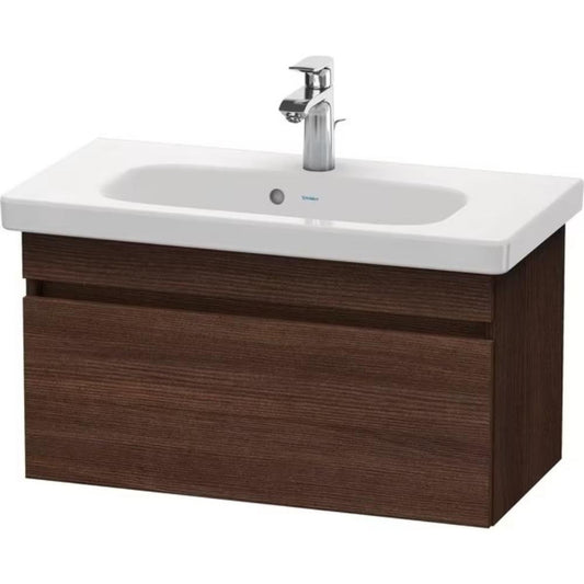 Duravit DuraStyle 29" x 16" x 14" One Drawer Wall-Mount Vanity Unit in Chestnut Dark (DS639905353)