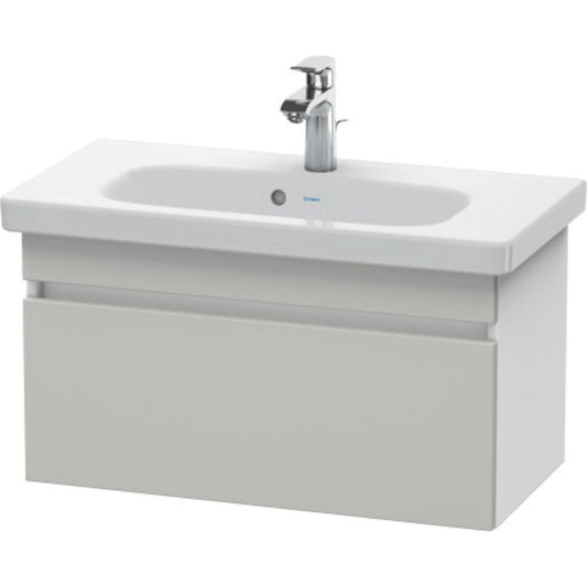 Duravit DuraStyle 29" x 16" x 14" One Drawer Wall-Mount Vanity Unit in Concrete Grey Matt and White (DS639900718)