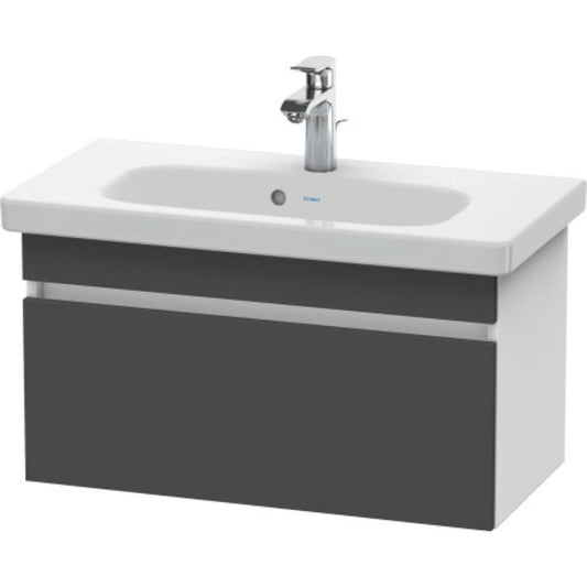 Duravit DuraStyle 29" x 16" x 14" One Drawer Wall-Mount Vanity Unit in Graphite and White (DS639904918)
