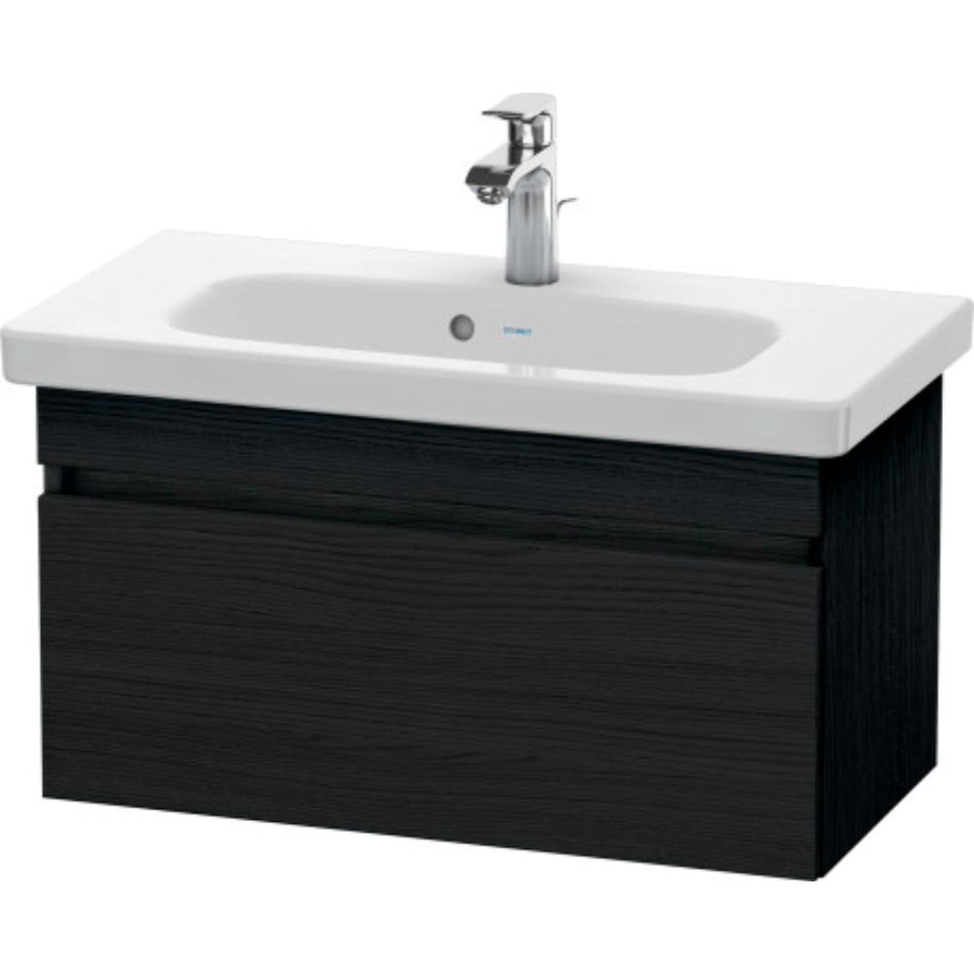 Duravit DuraStyle 29" x 16" x 14" One Drawer Wall-Mount Vanity Unit in Oak Black (DS639901616)