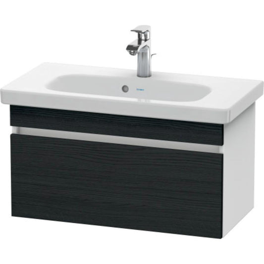 Duravit DuraStyle 29" x 16" x 14" One Drawer Wall-Mount Vanity Unit in Oak Black and White (DS639901618)