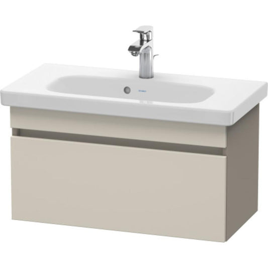Duravit DuraStyle 29" x 16" x 14" One Drawer Wall-Mount Vanity Unit in Taupe and Basalt (DS639909143)