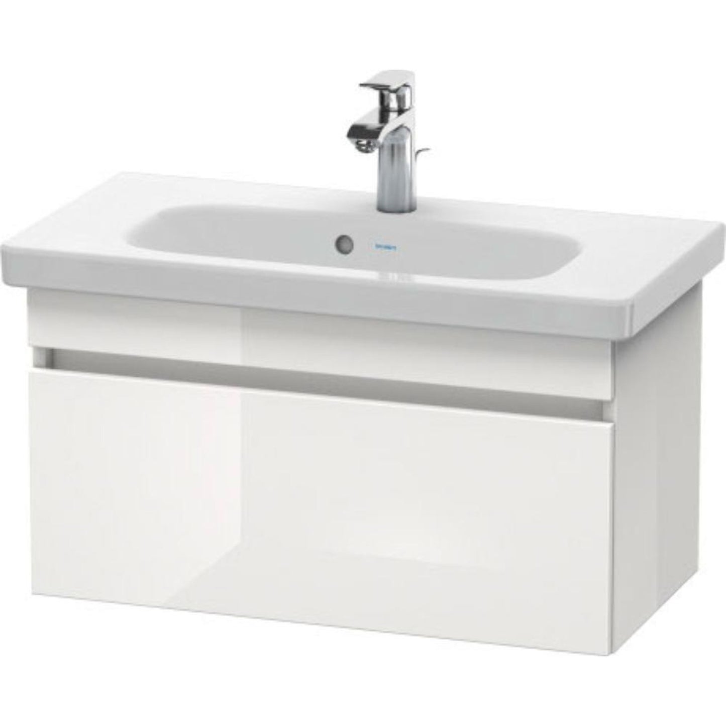 Duravit DuraStyle 29" x 16" x 14" One Drawer Wall-Mount Vanity Unit in White High Gloss (DS639902222)