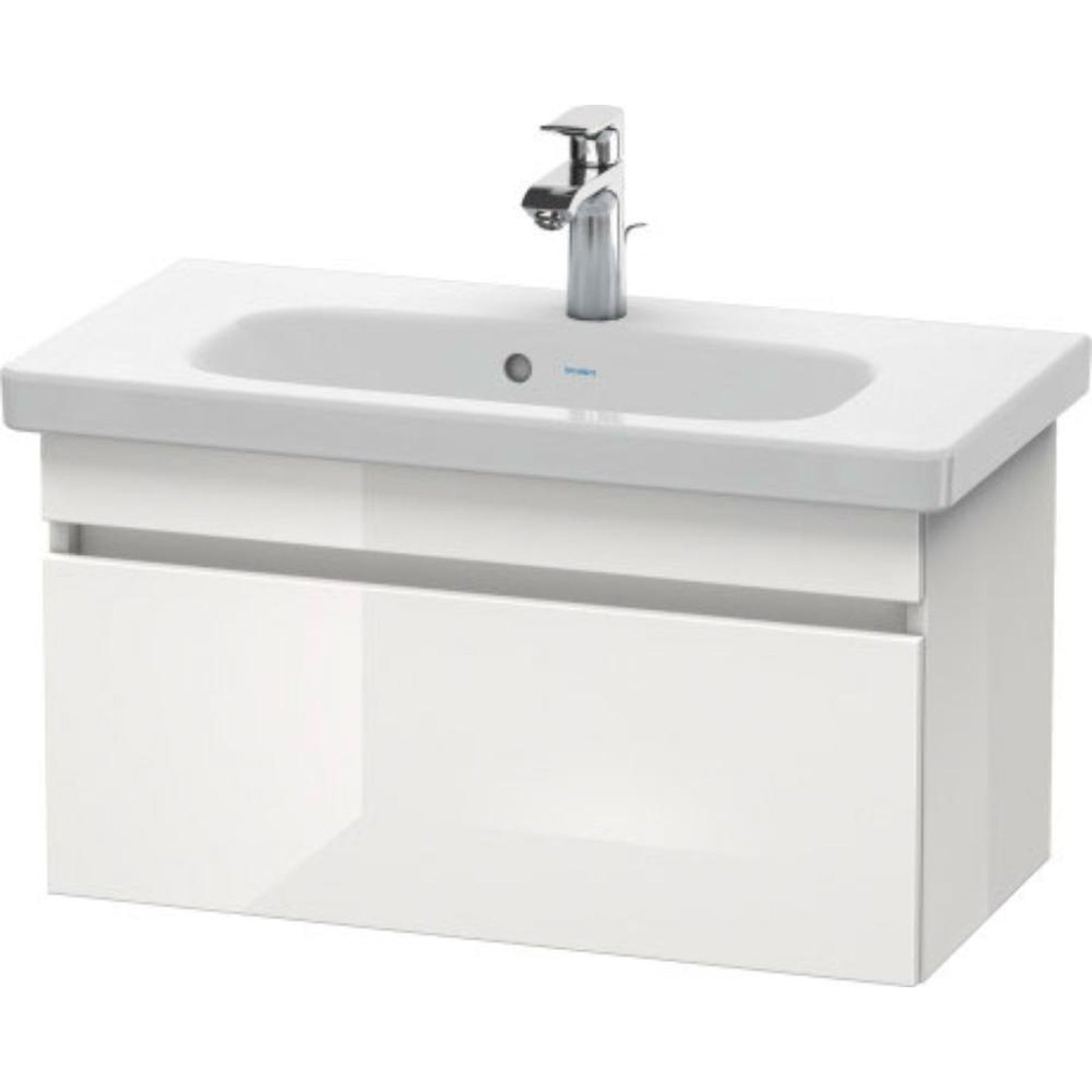 Duravit DuraStyle 29" x 16" x 14" One Drawer Wall-Mount Vanity Unit in White High Gloss (DS639902222)