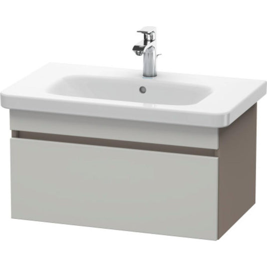 Duravit DuraStyle 29" x 16" x 18" One Drawer Wall-Mount Vanity Unit in Concrete Grey Matt and Basalt (DS638100743)