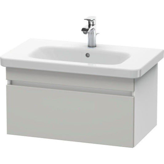 Duravit DuraStyle 29" x 16" x 18" One Drawer Wall-Mount Vanity Unit in Concrete Grey Matt and White (DS638100718)
