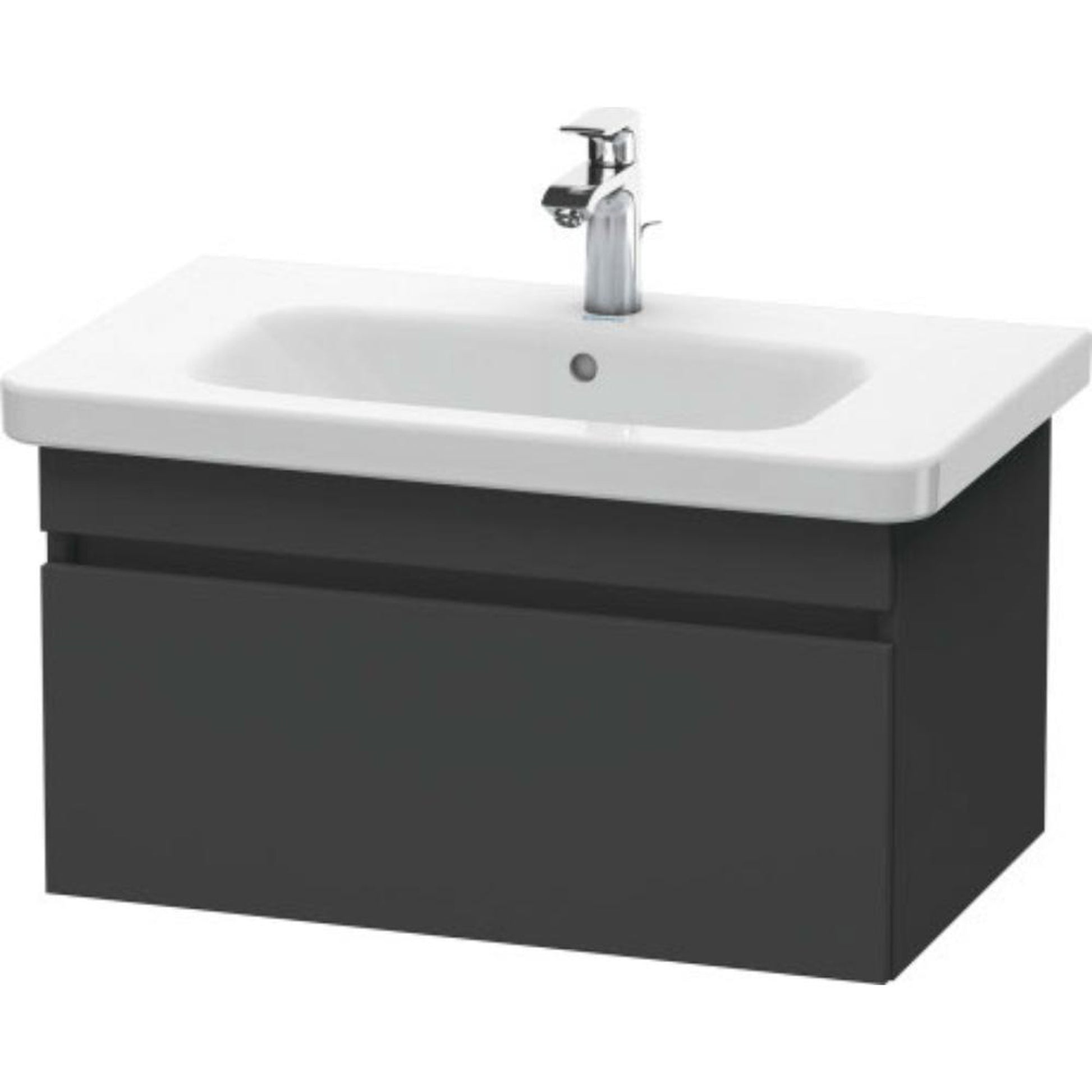 Duravit DuraStyle 29" x 16" x 18" One Drawer Wall-Mount Vanity Unit in Graphite (DS638104949)