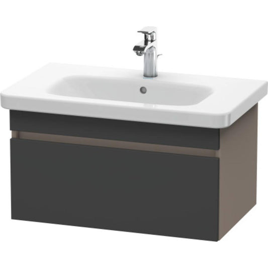 Duravit DuraStyle 29" x 16" x 18" One Drawer Wall-Mount Vanity Unit in Graphite and Basalt (DS638104943)