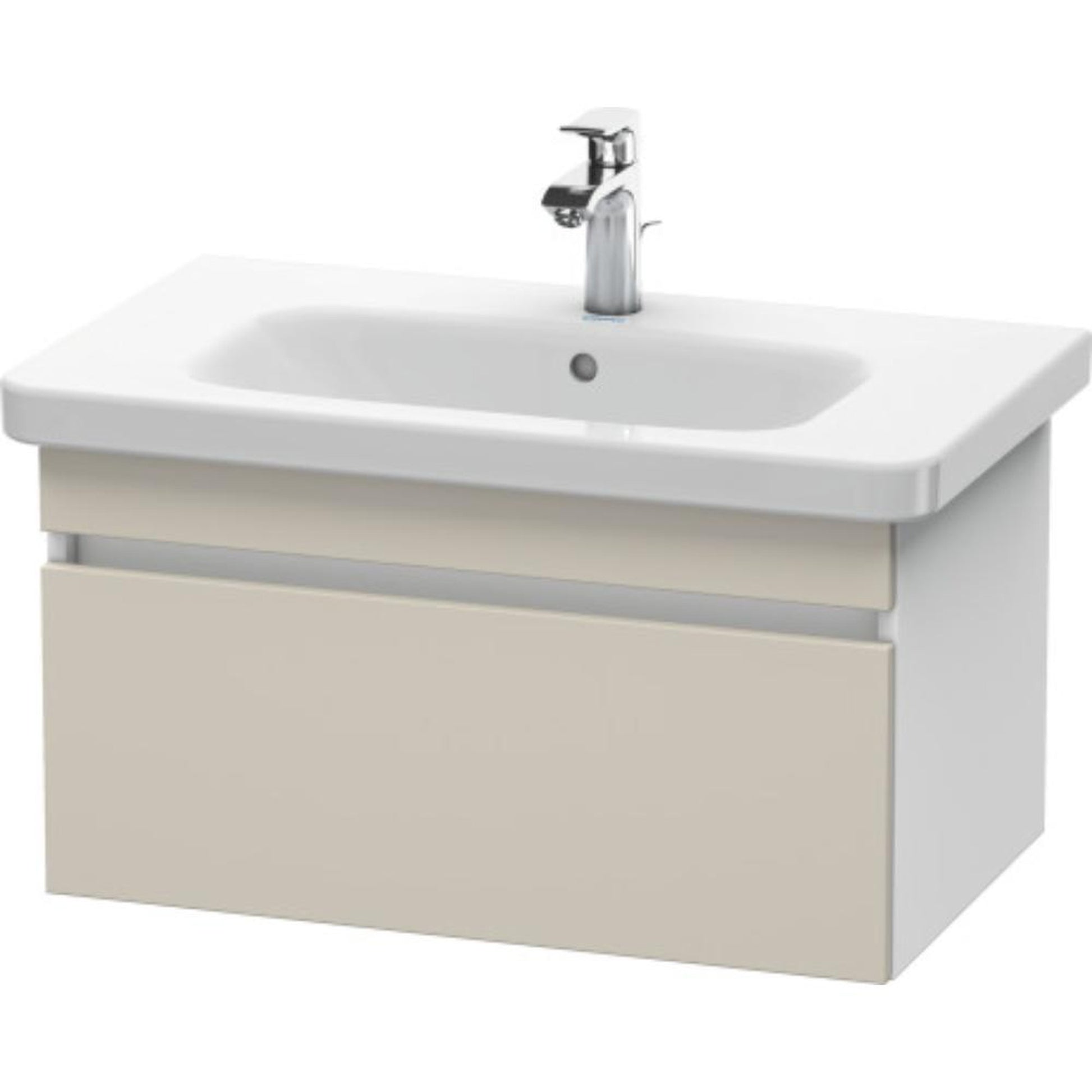 Duravit DuraStyle 29" x 16" x 18" One Drawer Wall-Mount Vanity Unit in Taupe and White (DS638109118)