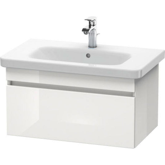 Duravit DuraStyle 29" x 16" x 18" One Drawer Wall-Mount Vanity Unit in White High Gloss (DS638102222)