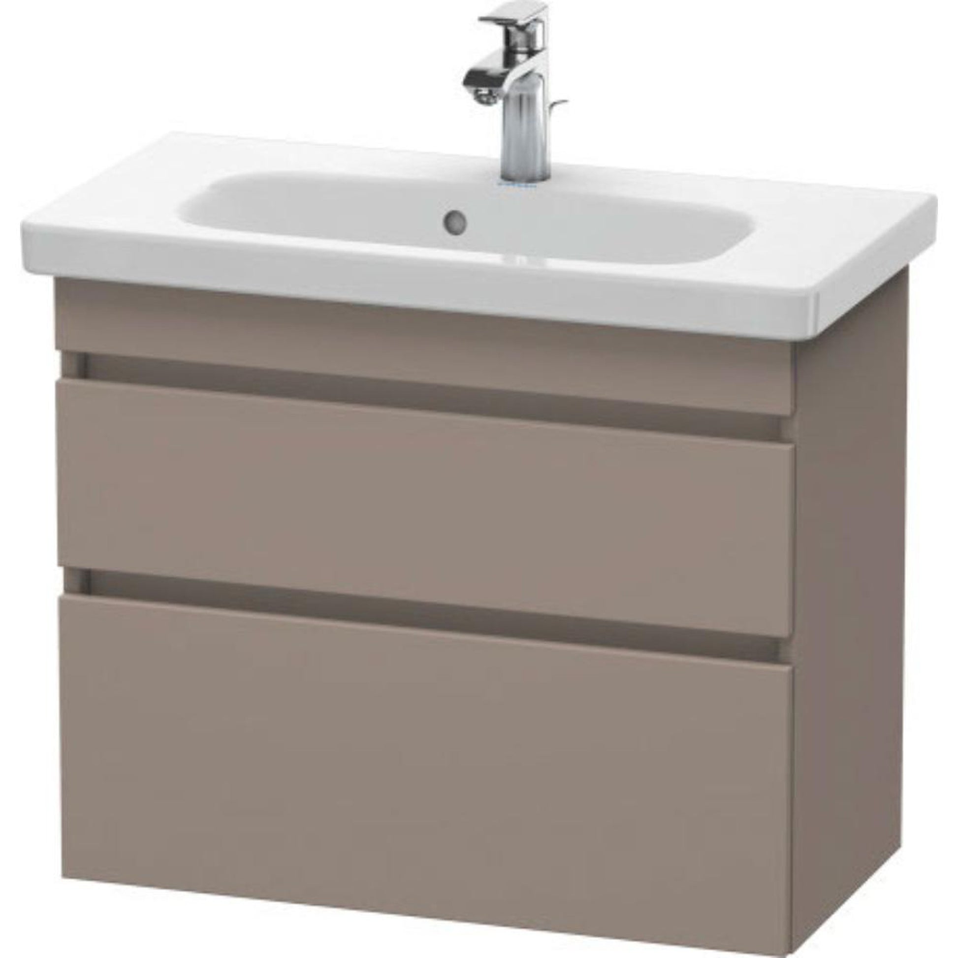 Duravit DuraStyle 29" x 24" x 14" Two Drawer Wall-Mount Vanity Unit in Basalt (DS649904343)