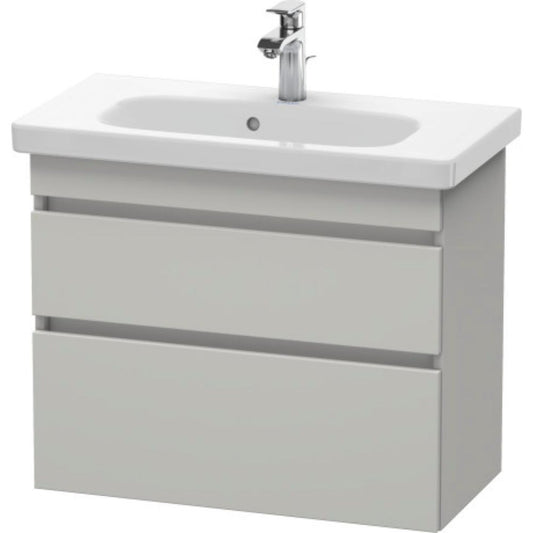 Duravit DuraStyle 29" x 24" x 14" Two Drawer Wall-Mount Vanity Unit in Concrete Grey Matt (DS649900707)