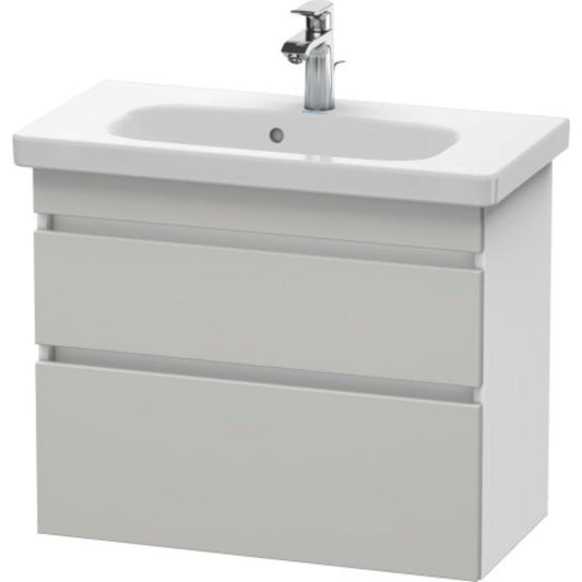 Duravit DuraStyle 29" x 24" x 14" Two Drawer Wall-Mount Vanity Unit in Concrete Grey Matt and White (DS649900718)
