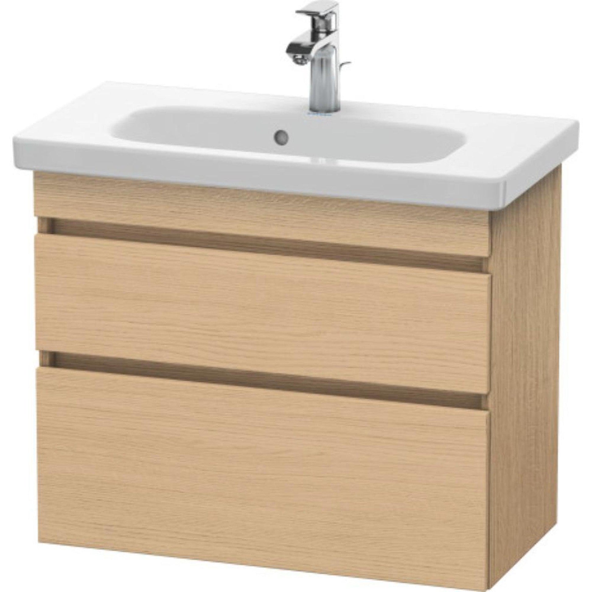 Duravit DuraStyle 29" x 24" x 14" Two Drawer Wall-Mount Vanity Unit in Natural Oak (DS649903030)