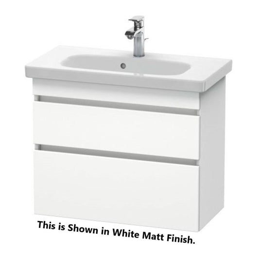 Duravit DuraStyle 29" x 24" x 14" Two Drawer Wall-Mount Vanity Unit in Silver Pine and White (DS649903118)