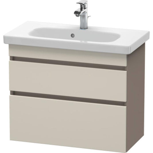Duravit DuraStyle 29" x 24" x 14" Two Drawer Wall-Mount Vanity Unit in Taupe and Basalt (DS649909143)