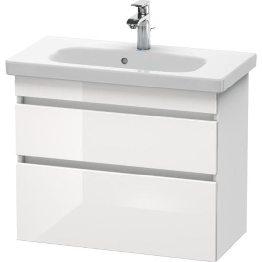 Duravit DuraStyle 29" x 24" x 14" Two Drawer Wall-Mount Vanity Unit in White High Gloss and White Matt (DS649902218)