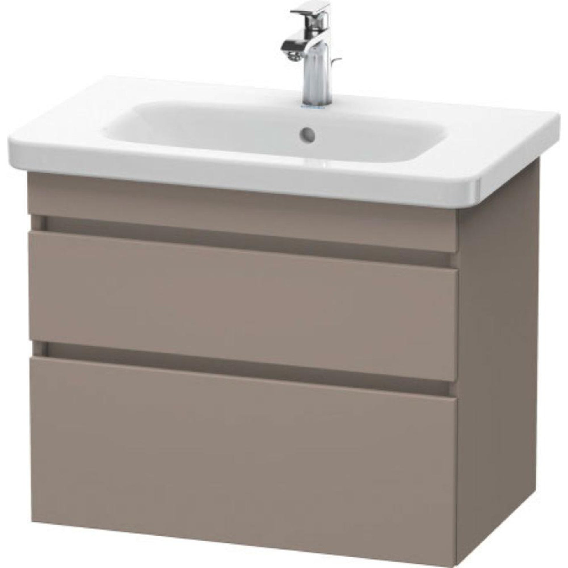 Duravit DuraStyle 29" x 24" x 18" Two Drawer Wall-Mount Vanity Unit in Basalt (DS648104343)