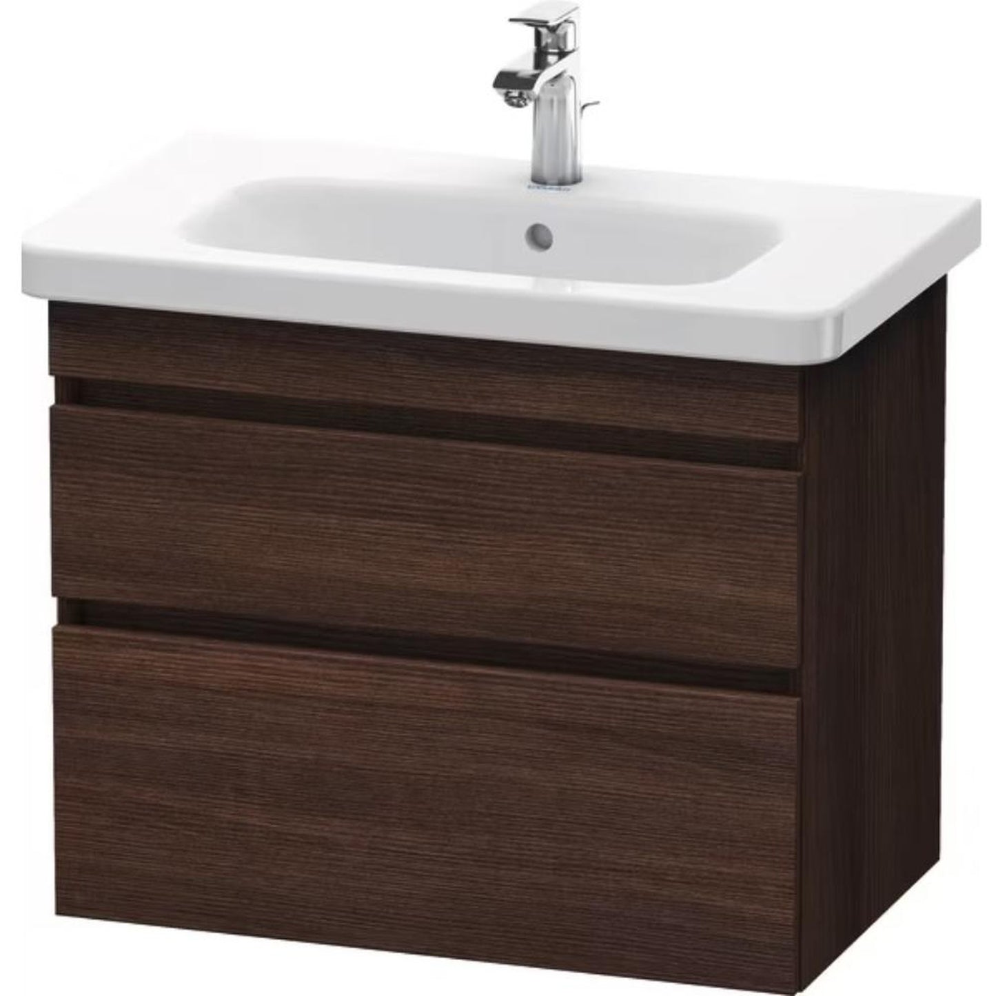 Duravit DuraStyle 29" x 24" x 18" Two Drawer Wall-Mount Vanity Unit in Chestnut Dark (DS648105353)