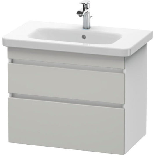 Duravit DuraStyle 29" x 24" x 18" Two Drawer Wall-Mount Vanity Unit in Concrete Grey Matt and White (DS648100718)