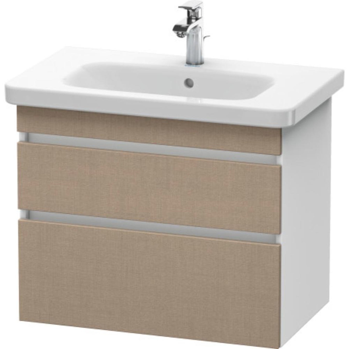 Duravit DuraStyle 29" x 24" x 18" Two Drawer Wall-Mount Vanity Unit in Linen and White (DS648107518)