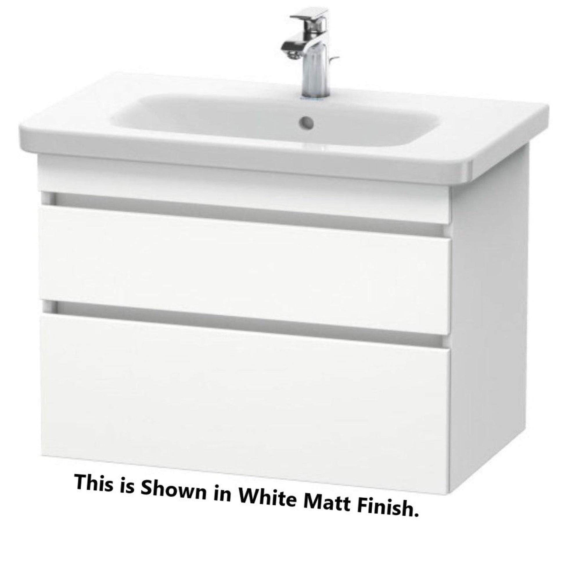 Duravit DuraStyle 29" x 24" x 18" Two Drawer Wall-Mount Vanity Unit in Silver Pine and Basalt (DS648103143)