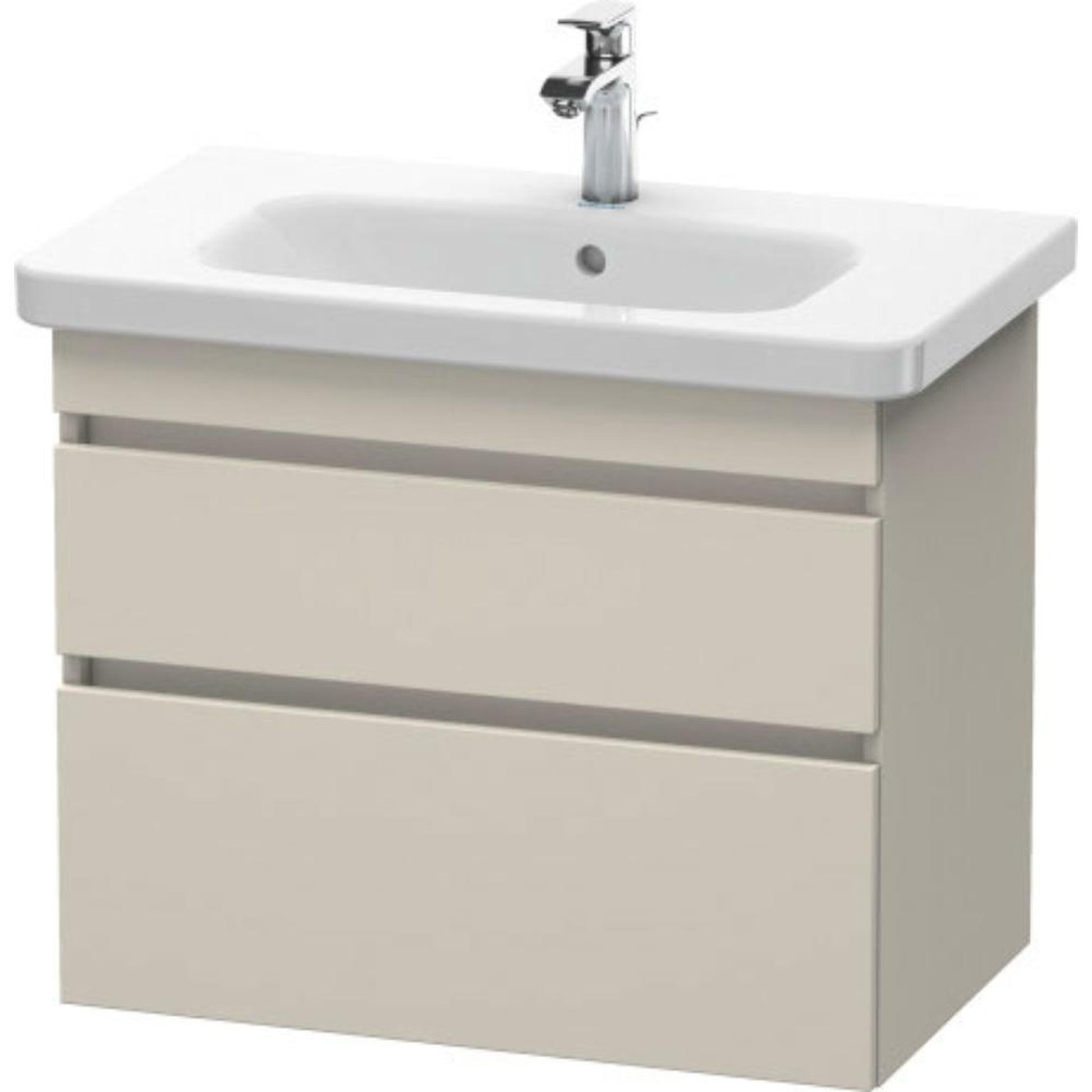 Duravit DuraStyle 29" x 24" x 18" Two Drawer Wall-Mount Vanity Unit in Taupe (DS648109191)