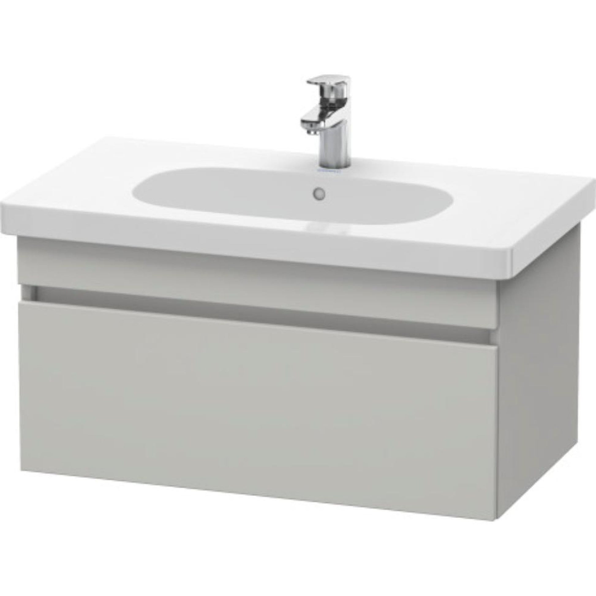 Duravit DuraStyle 31" x 16" x 18" One Drawer Wall-Mount Vanity Unit in Concrete Grey Matt (DS638400707)