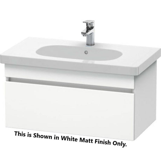 Duravit DuraStyle 31" x 16" x 18" One Drawer Wall-Mount Vanity Unit in Light Blue and Basalt (DS638400943)