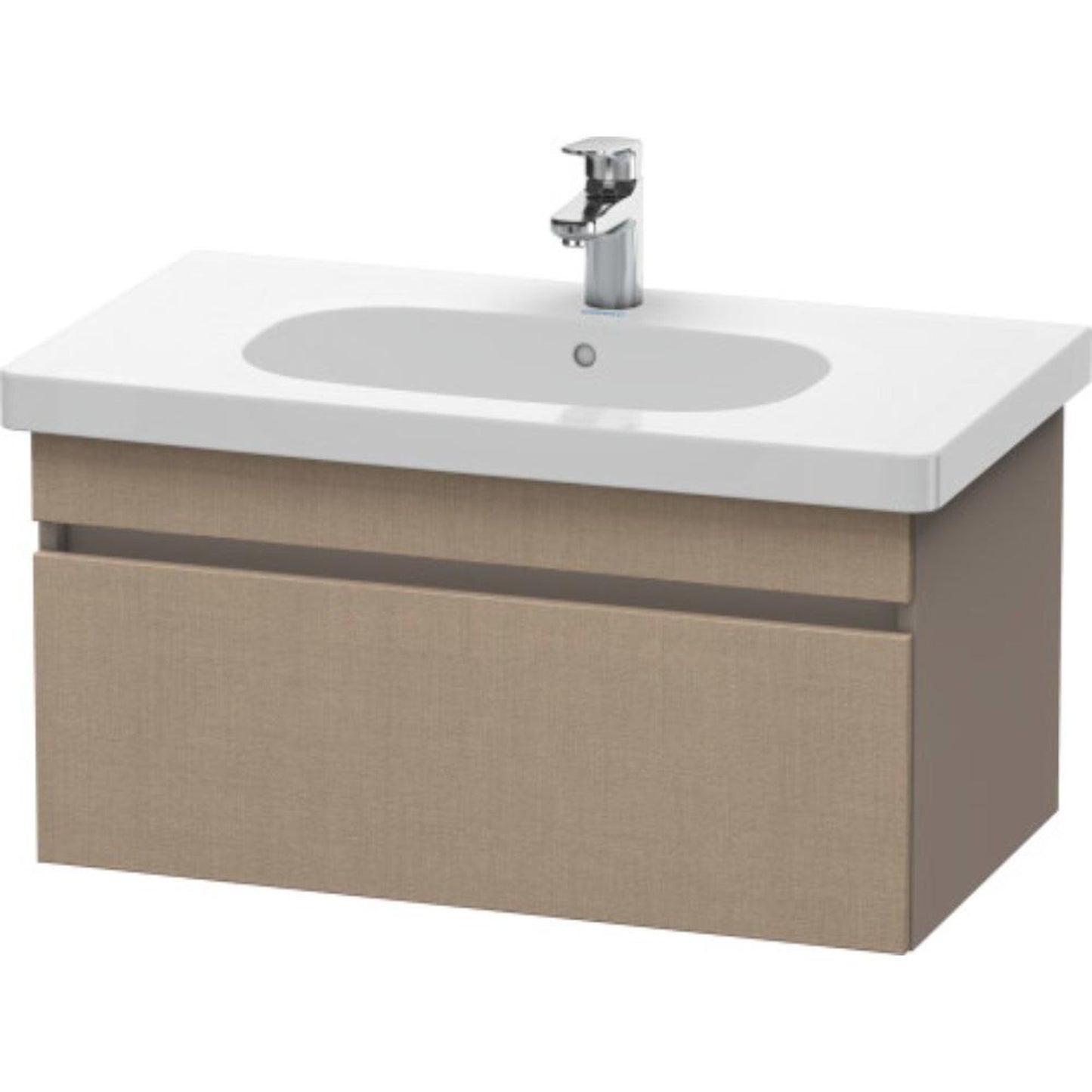 Duravit DuraStyle 31" x 16" x 18" One Drawer Wall-Mount Vanity Unit in Linen and Basalt (DS638407543)