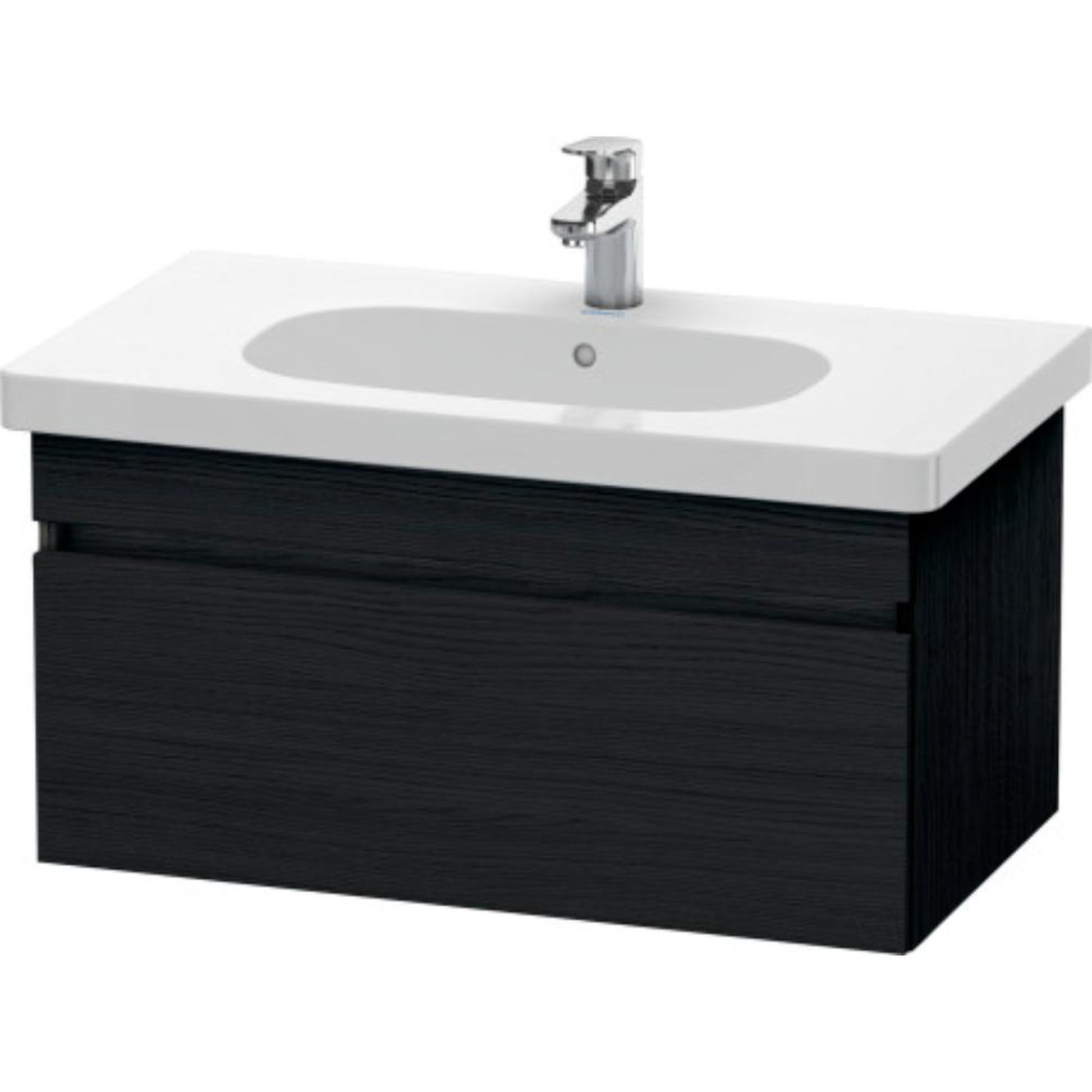 Duravit DuraStyle 31" x 16" x 18" One Drawer Wall-Mount Vanity Unit in Oak Black (DS638401616)