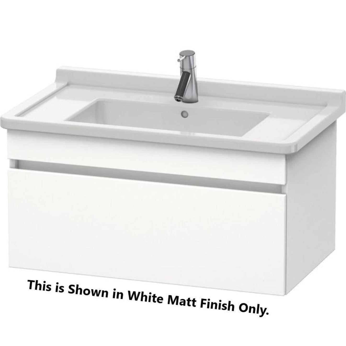 Duravit DuraStyle 31" x 16" x 18" One Drawer Wall-Mount Vanity Unit in Pine Terra and Basalt (DS638805143)