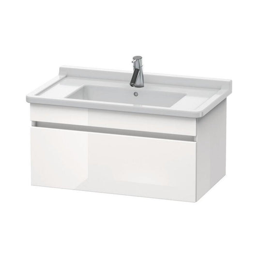Duravit DuraStyle 31" x 16" x 18" One Drawer Wall-Mount Vanity Unit in White High Gloss (DS638802222)
