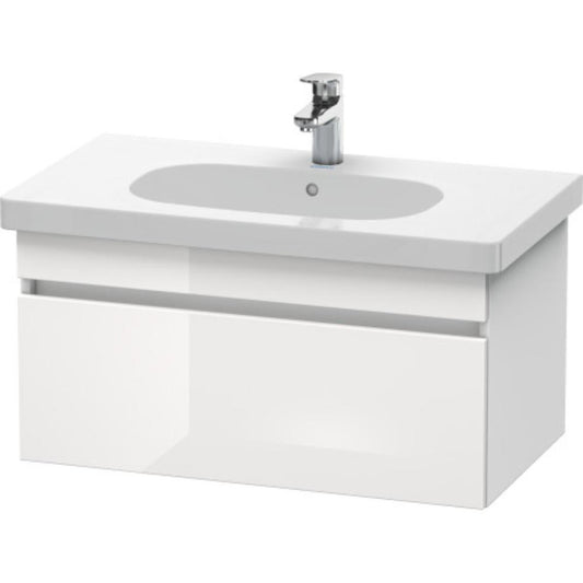 Duravit DuraStyle 31" x 16" x 18" One Drawer Wall-Mount Vanity Unit in White High Gloss and White Matt (DS638402218)
