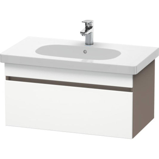 Duravit DuraStyle 31" x 16" x 18" One Drawer Wall-Mount Vanity Unit in White Matt and Basalt (DS638401843)