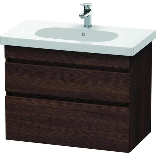 Duravit DuraStyle 31" x 24" x 18" Two Drawer Wall-Mount Vanity Unit in Chestnut Dark (DS648405353)