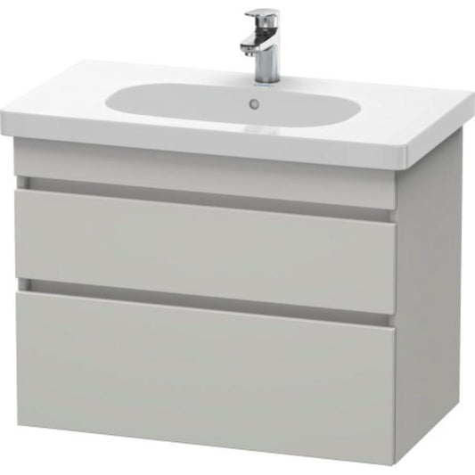 Duravit DuraStyle 31" x 24" x 18" Two Drawer Wall-Mount Vanity Unit in Concrete Grey Matt (DS648400707)