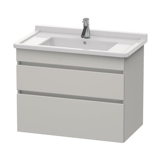 Duravit DuraStyle 31" x 24" x 18" Two Drawer Wall-Mount Vanity Unit in Concrete Grey Matt (DS648800707)