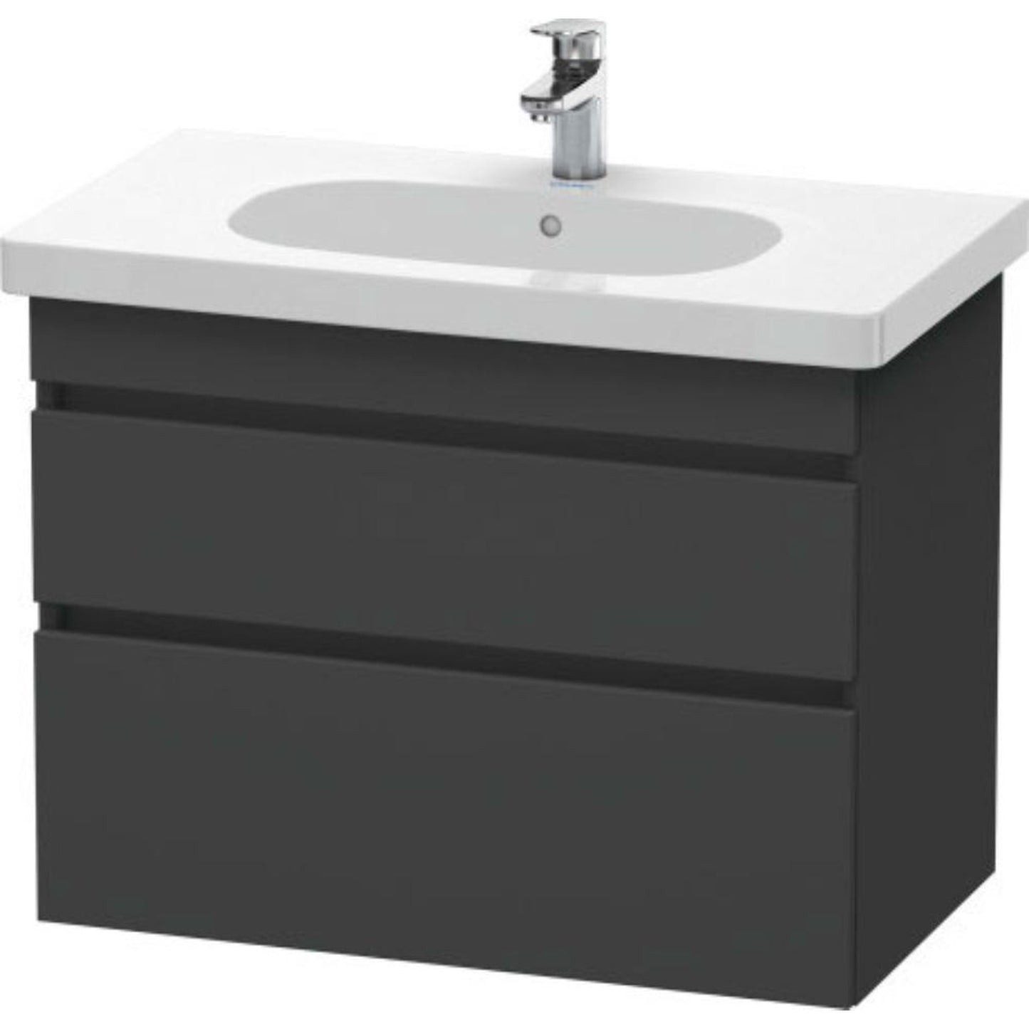 Duravit DuraStyle 31" x 24" x 18" Two Drawer Wall-Mount Vanity Unit in Graphite (DS648404949)