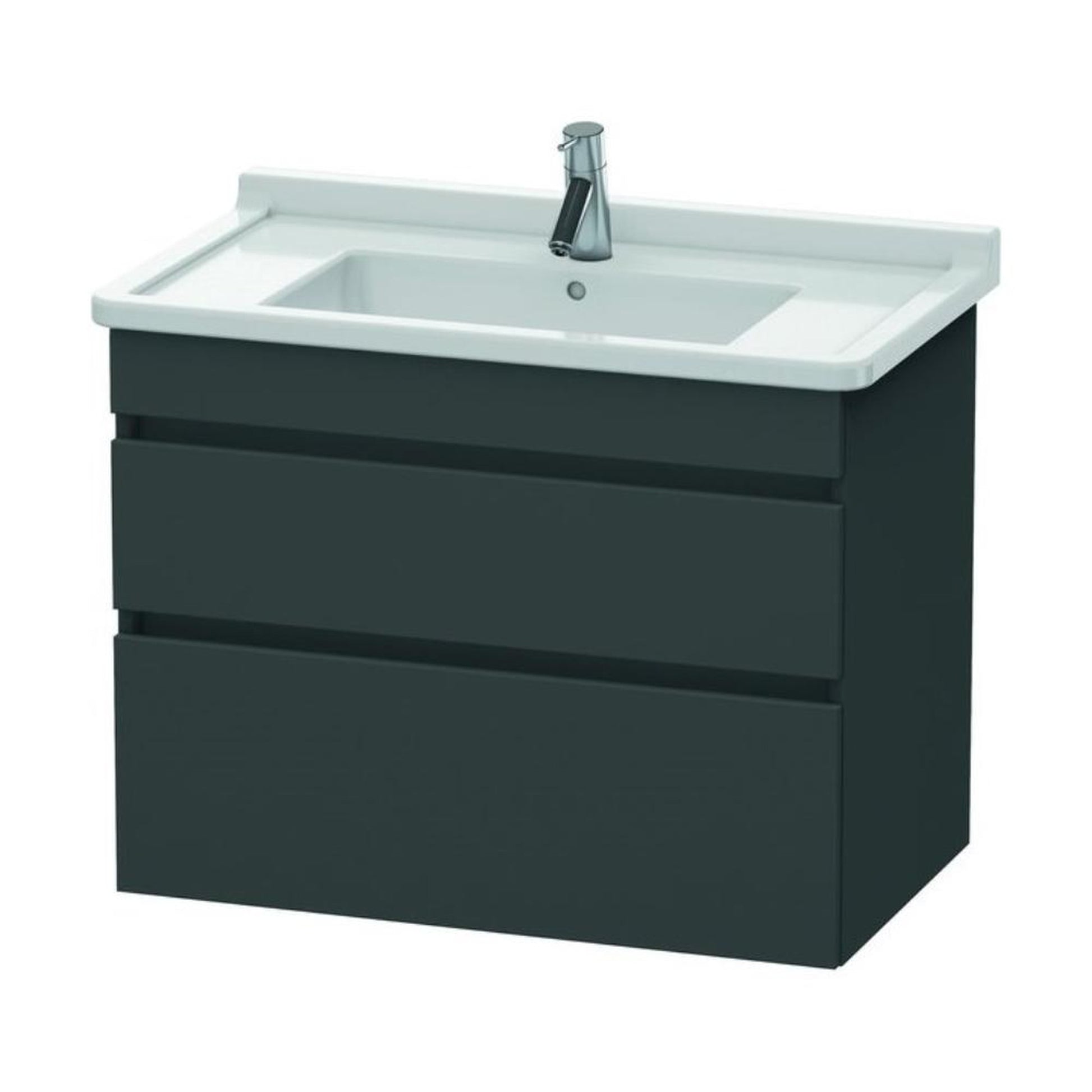 Duravit DuraStyle 31" x 24" x 18" Two Drawer Wall-Mount Vanity Unit in Graphite (DS648804949)
