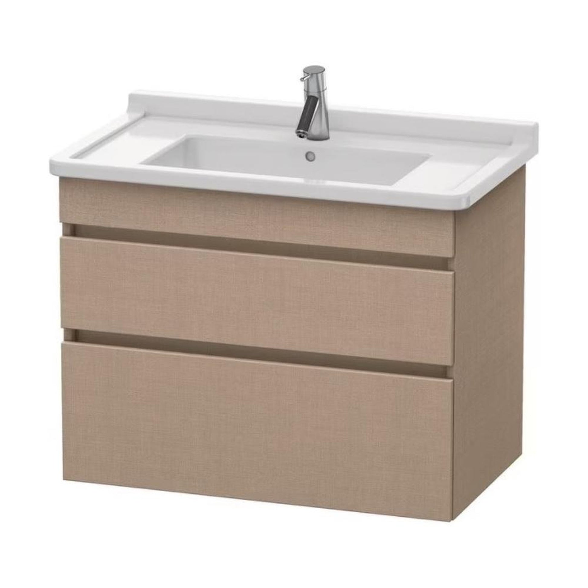Duravit DuraStyle 31" x 24" x 18" Two Drawer Wall-Mount Vanity Unit in Linen (DS648807575)