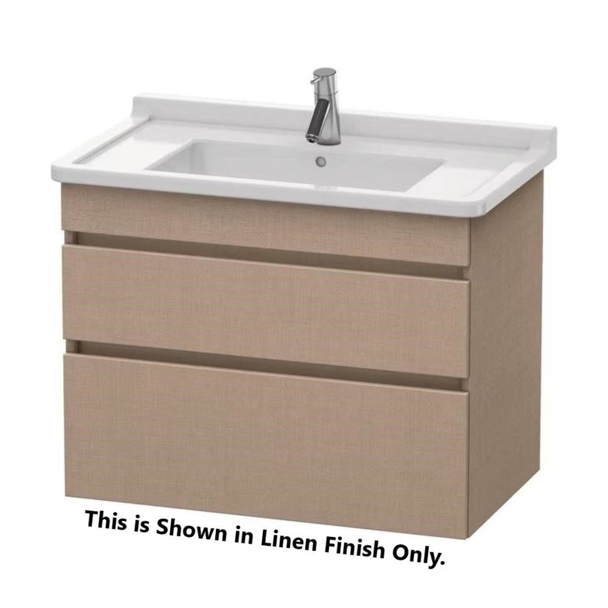 Duravit DuraStyle 31" x 24" x 18" Two Drawer Wall-Mount Vanity Unit in Linen and White (DS648807518)