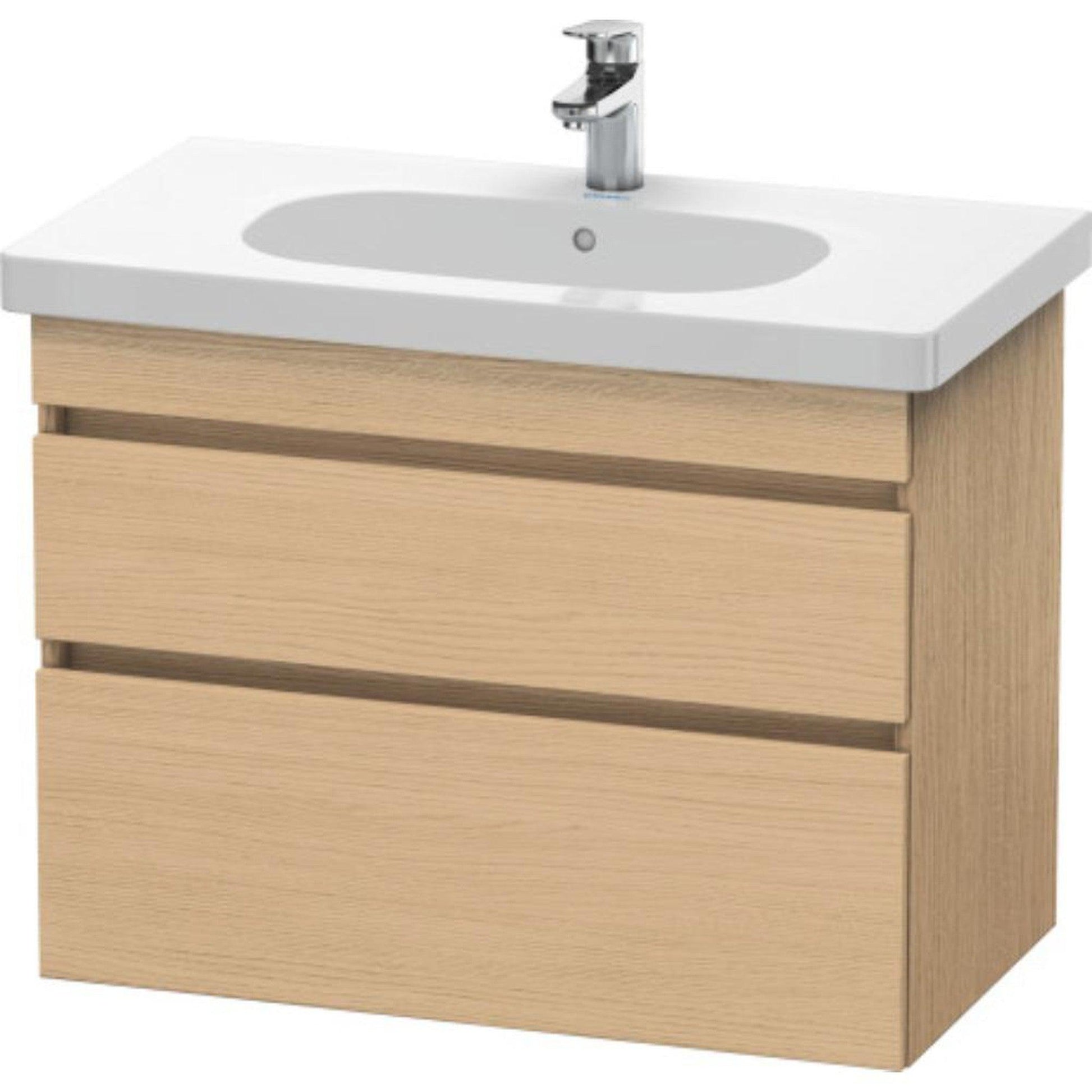 Duravit DuraStyle 31" x 24" x 18" Two Drawer Wall-Mount Vanity Unit in Natural Oak (DS648403030)
