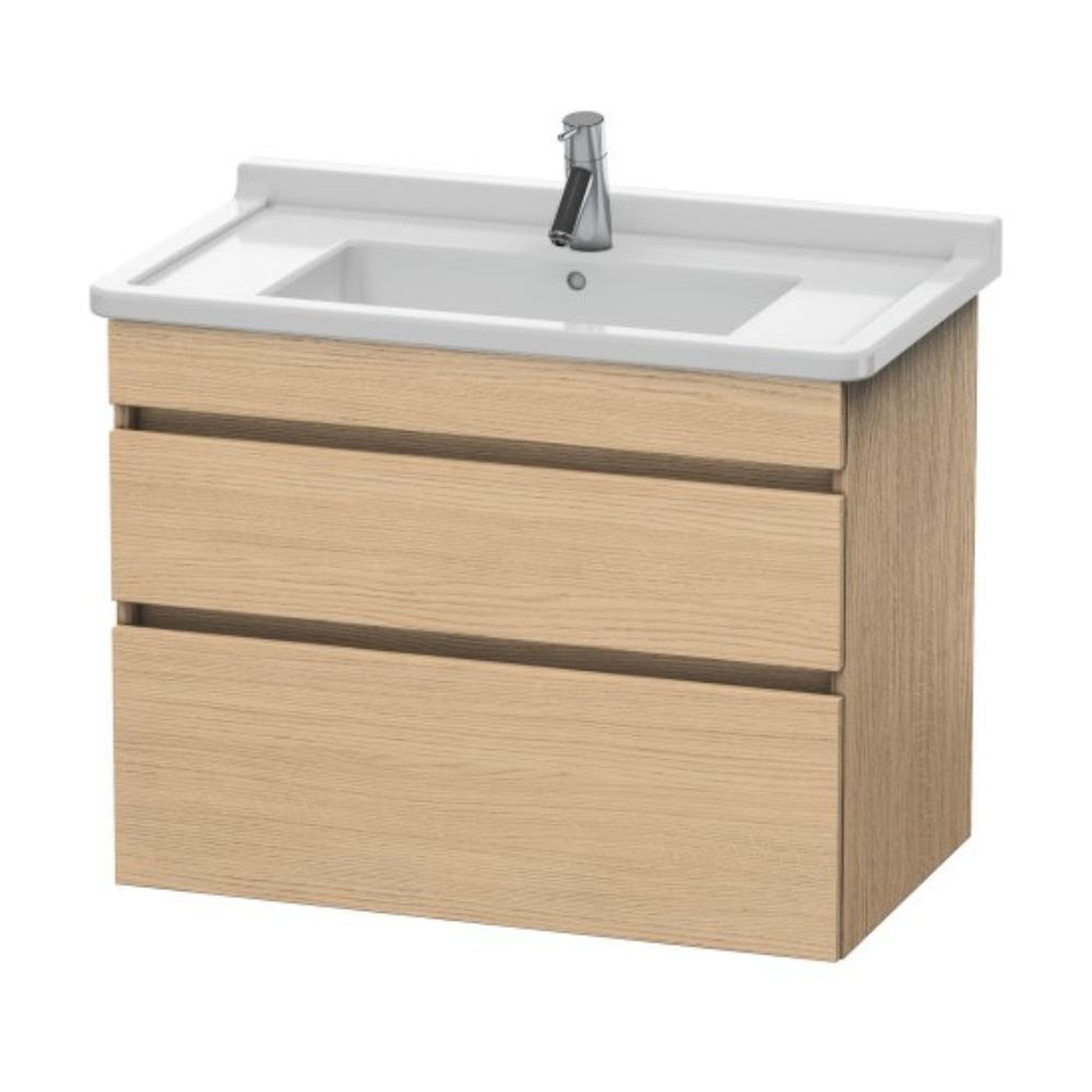 Duravit DuraStyle 31" x 24" x 18" Two Drawer Wall-Mount Vanity Unit in Natural Oak (DS648803030)
