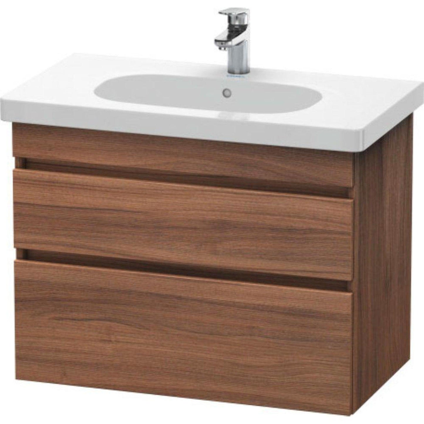 Duravit DuraStyle 31" x 24" x 18" Two Drawer Wall-Mount Vanity Unit in Natural Walnut (DS648407979)