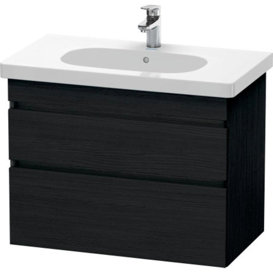 Duravit DuraStyle 31" x 24" x 18" Two Drawer Wall-Mount Vanity Unit in Oak Black (DS648401616)