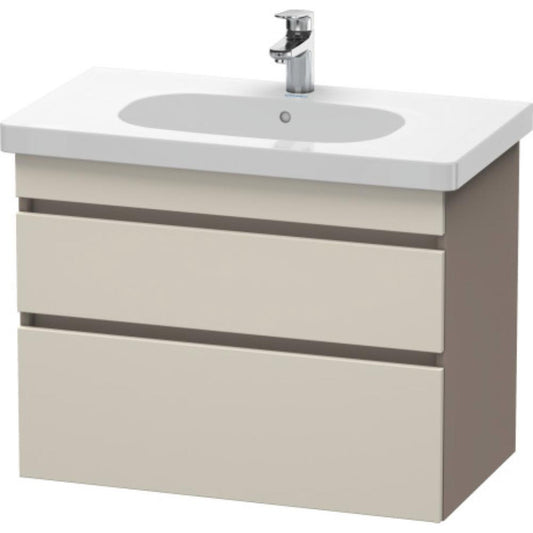 Duravit DuraStyle 31" x 24" x 18" Two Drawer Wall-Mount Vanity Unit in Taupe and Basalt (DS648409143)