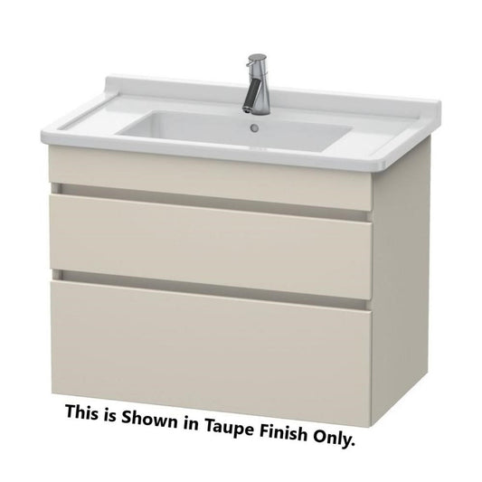 Duravit DuraStyle 31" x 24" x 18" Two Drawer Wall-Mount Vanity Unit in Taupe and Basalt (DS648809143)
